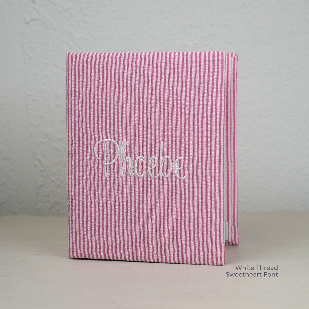 Seersucker Striped Cotton – Small Hardbound Photo Album