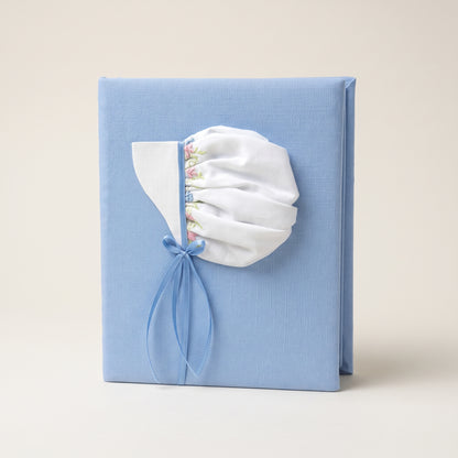 Swiss Batiste Boy Bonnet with Flowers on Piqué Cotton – Small Hardbound Photo Album