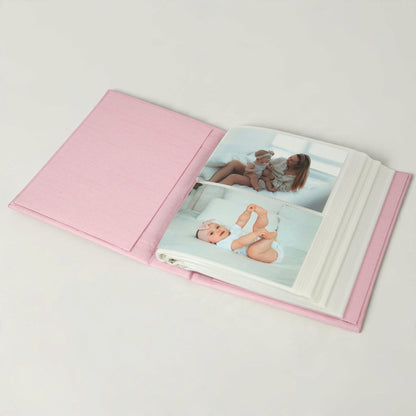 Swiss Batiste Dress with Flowers on Pink Piqué Cotton – Medium Hardbound Photo Album