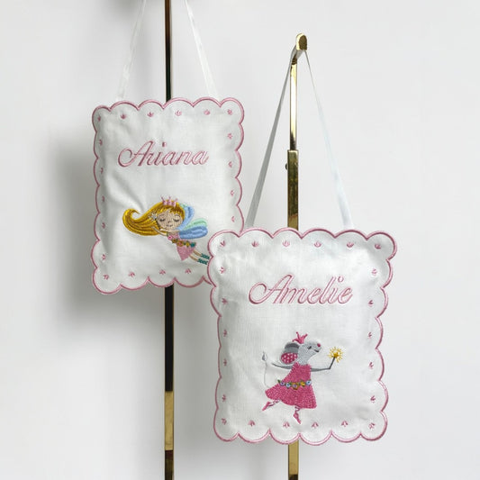 Tooth Fairy “Ratoncita Pérez” Hanging Sign Pillow