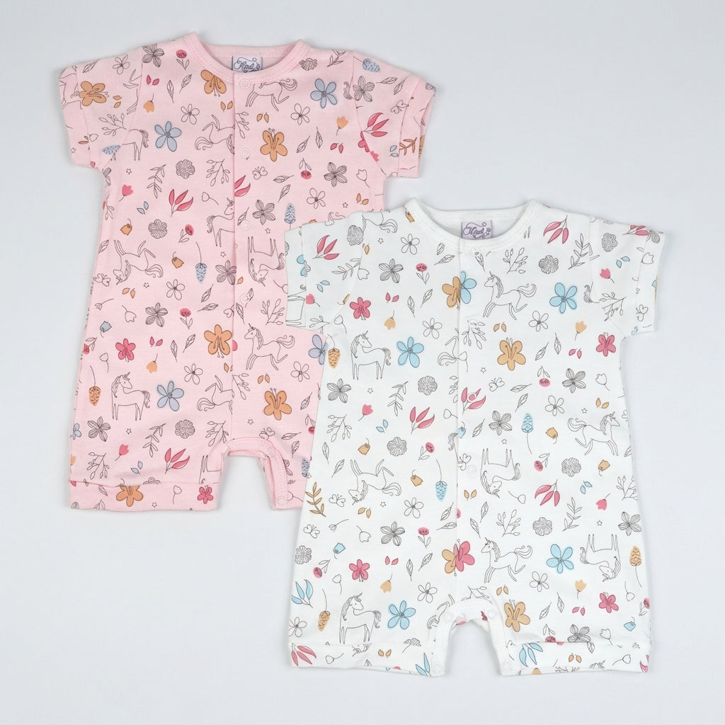 Unicorn Pima Cotton Baby Romper