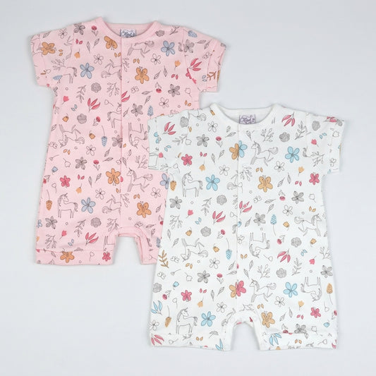 Unicorn Pima Cotton Baby Romper
