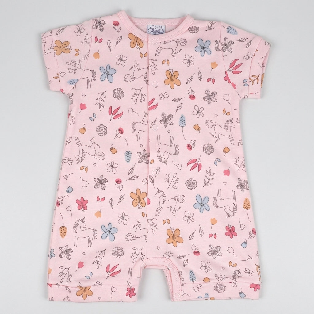 Unicorn Pima Cotton Baby Romper