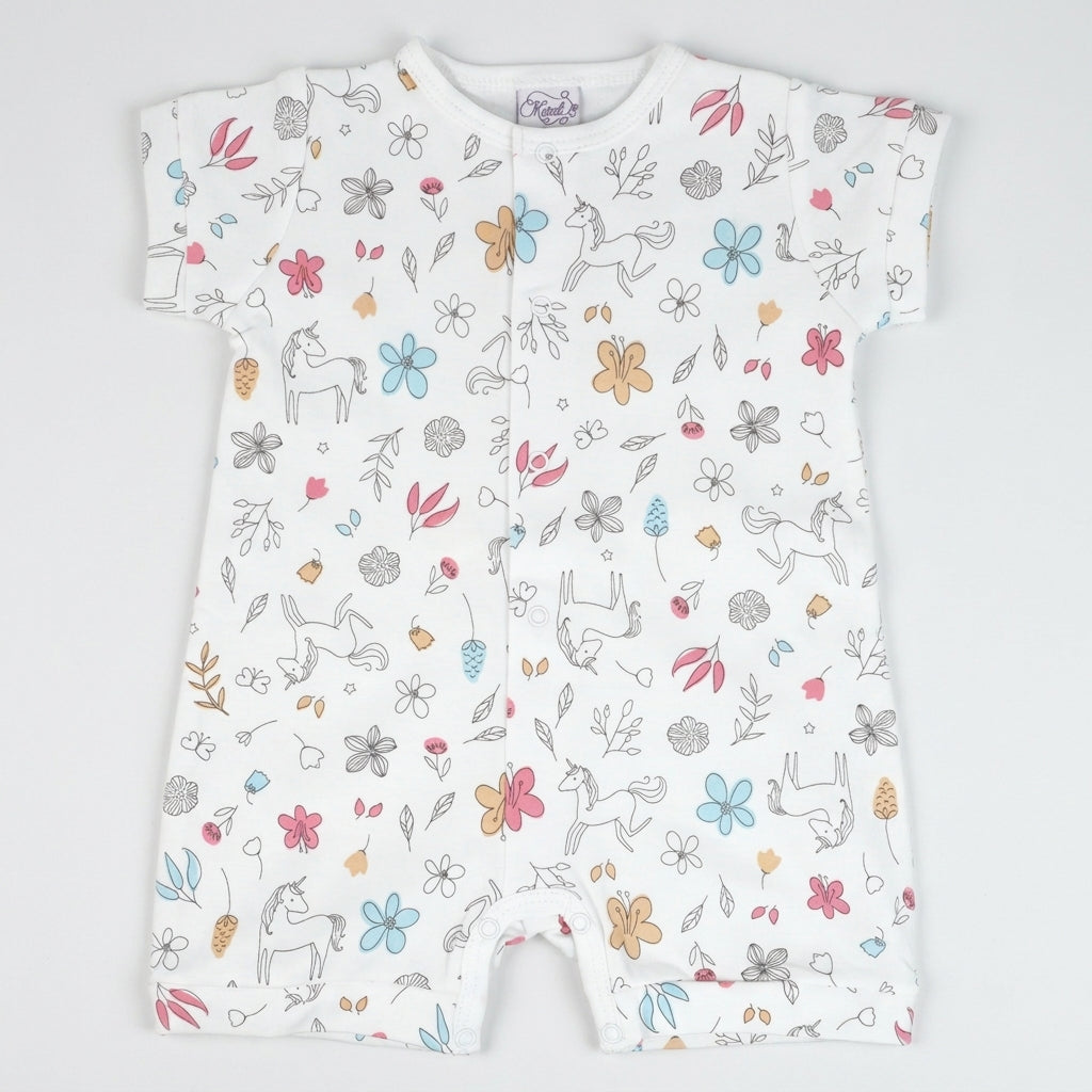 Unicorn Pima Cotton Baby Romper