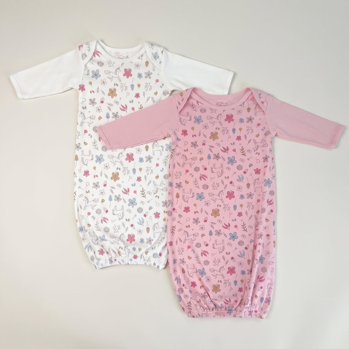 Unicorns Print Pima Cotton Baby Gown