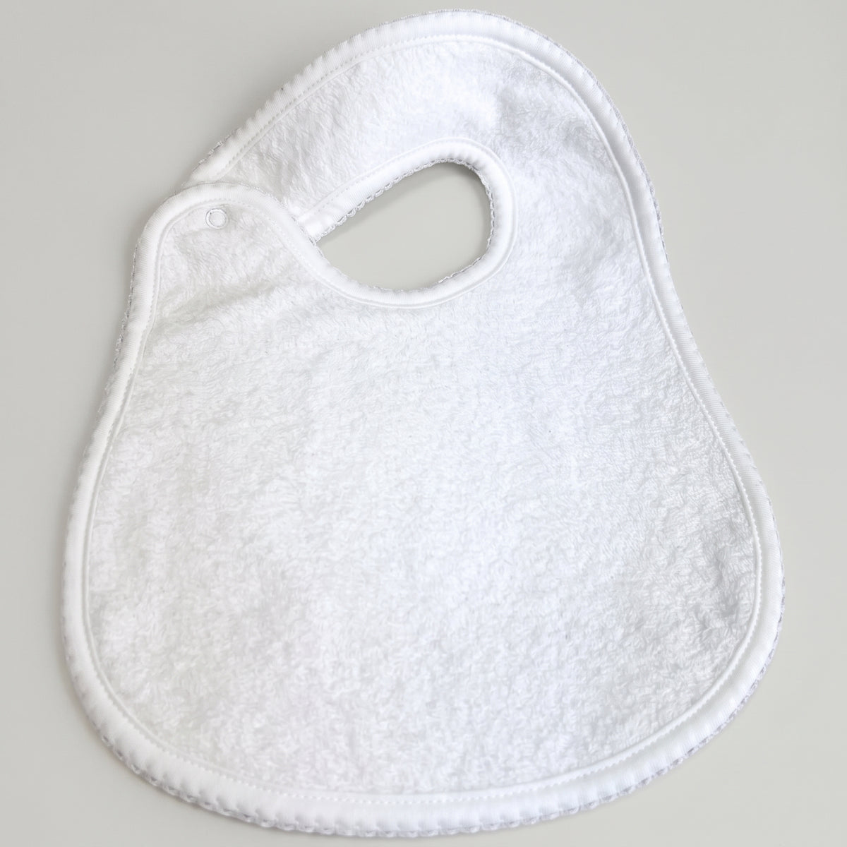 White Pima Jacquard Cotton Bib