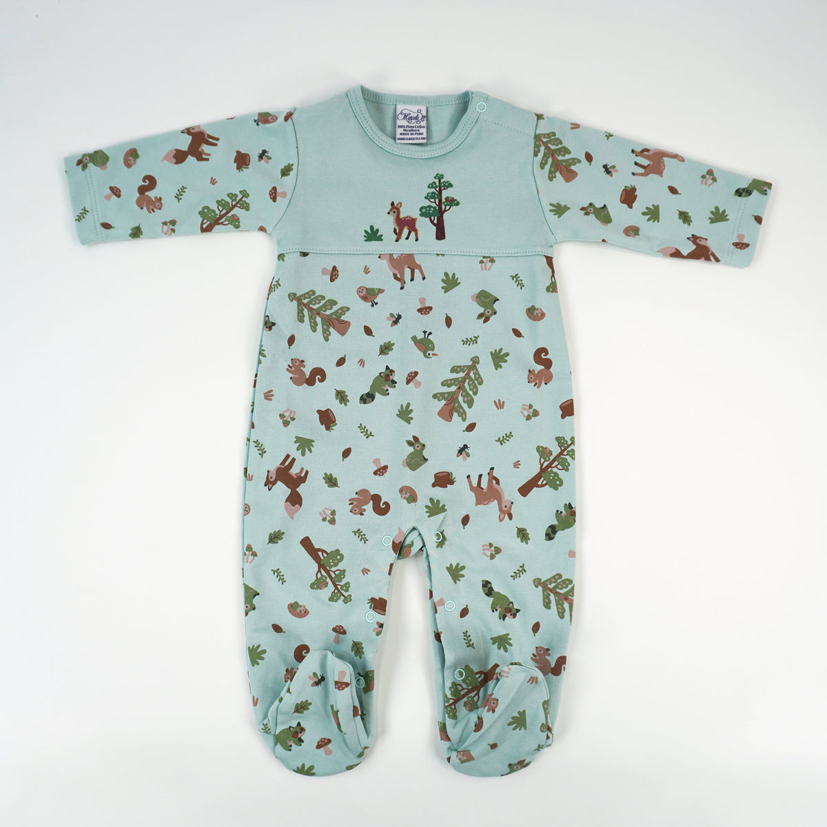 Woodland Pima Cotton Baby Footie
