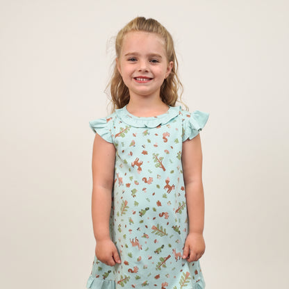 Woodlands Print Pima Cotton Long Dress