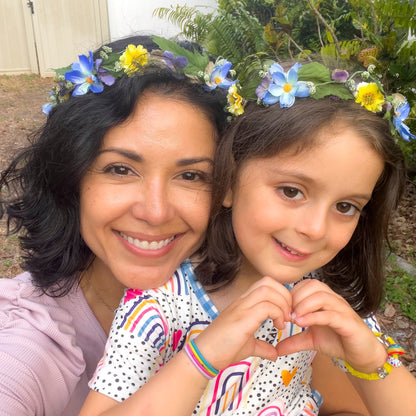 Blue Flower Head Crown - Adult & Child Options