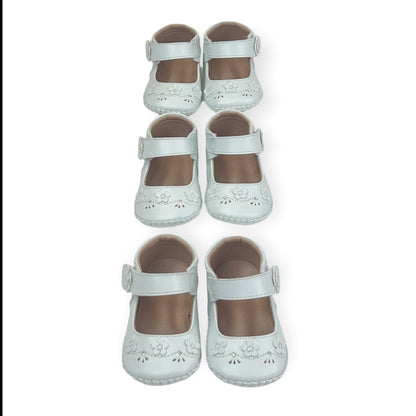 Faux Leather Baby Shoes: Cut-Out Flower Design