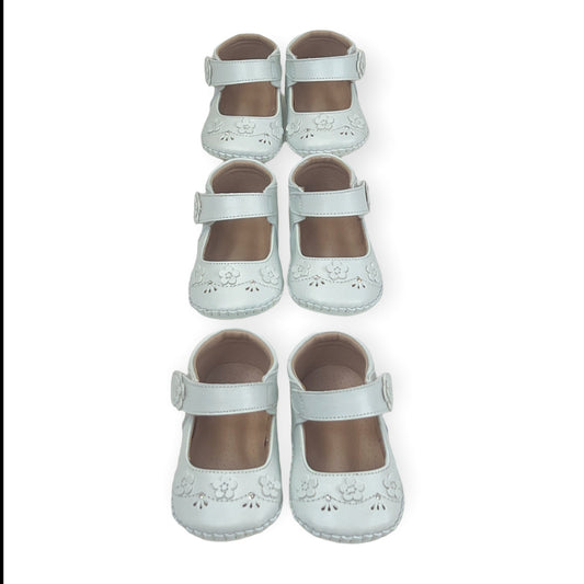 Faux Leather Baby Shoes: Cut-Out Flower Design