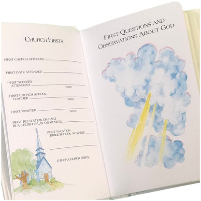 Personalized KJV Baby Gift Bible – Piqué Cotton with Cross Design