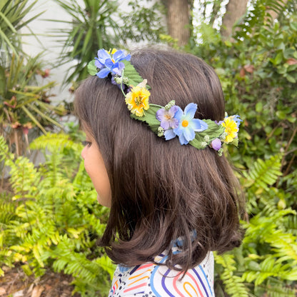 Blue Flower Head Crown - Adult & Child Options