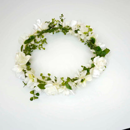 White Flowers and Ivy Head Crown - Adult & Child Options