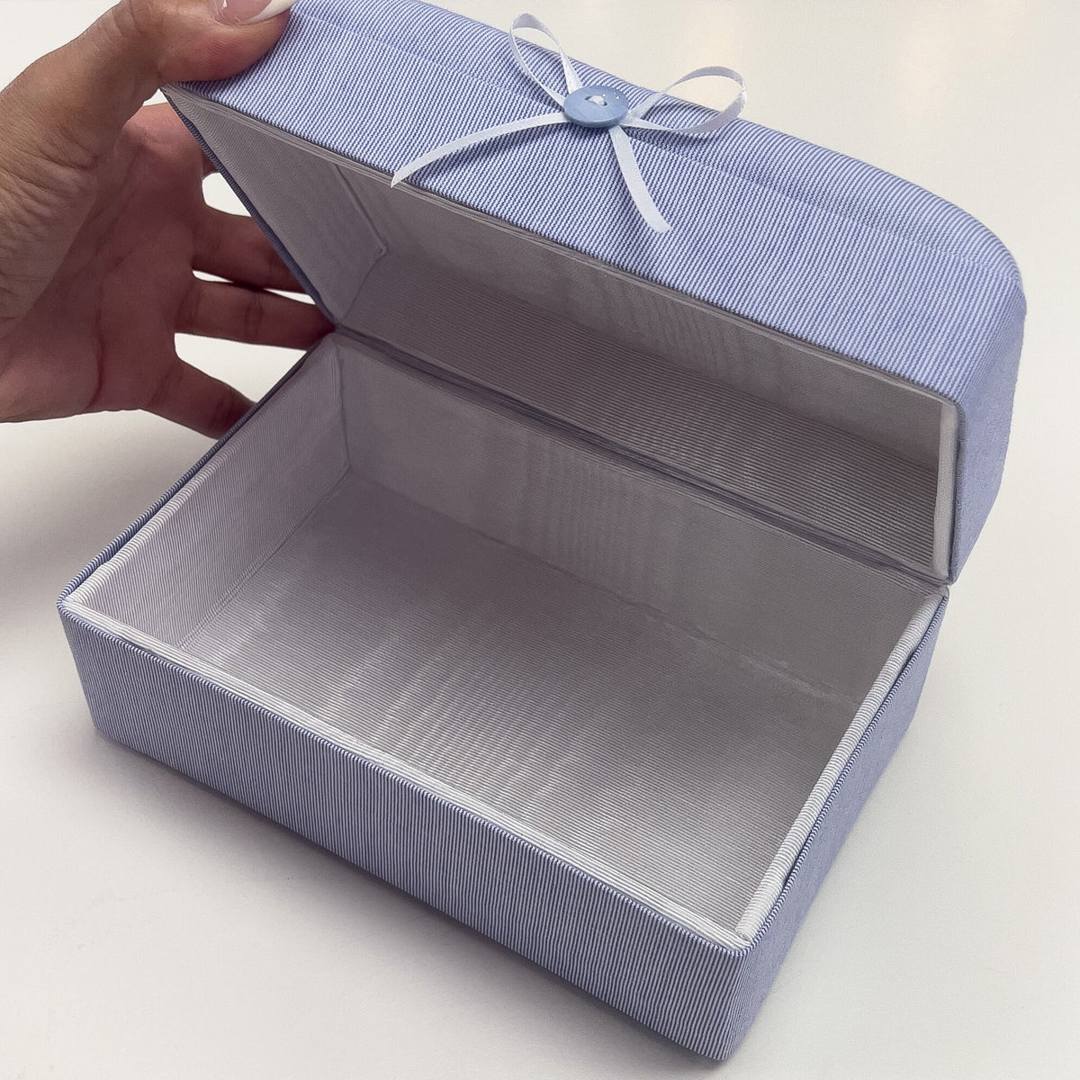 Micro Stripe Cotton – Small Baby Keepsake Box