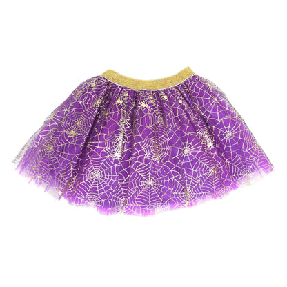 Gold Spider Web Purple Tutu Skirt