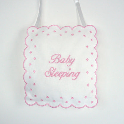 Personalized  Baby Sleeping Hanging Sign Pillow