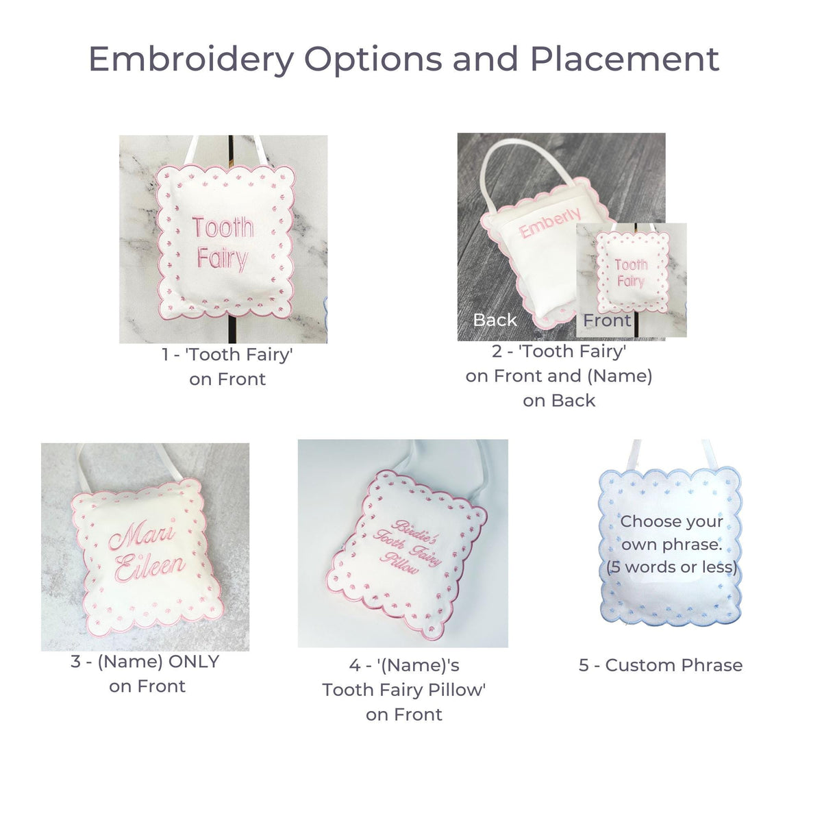 Personalized Tooth Fairy Hanging Sign Pillow