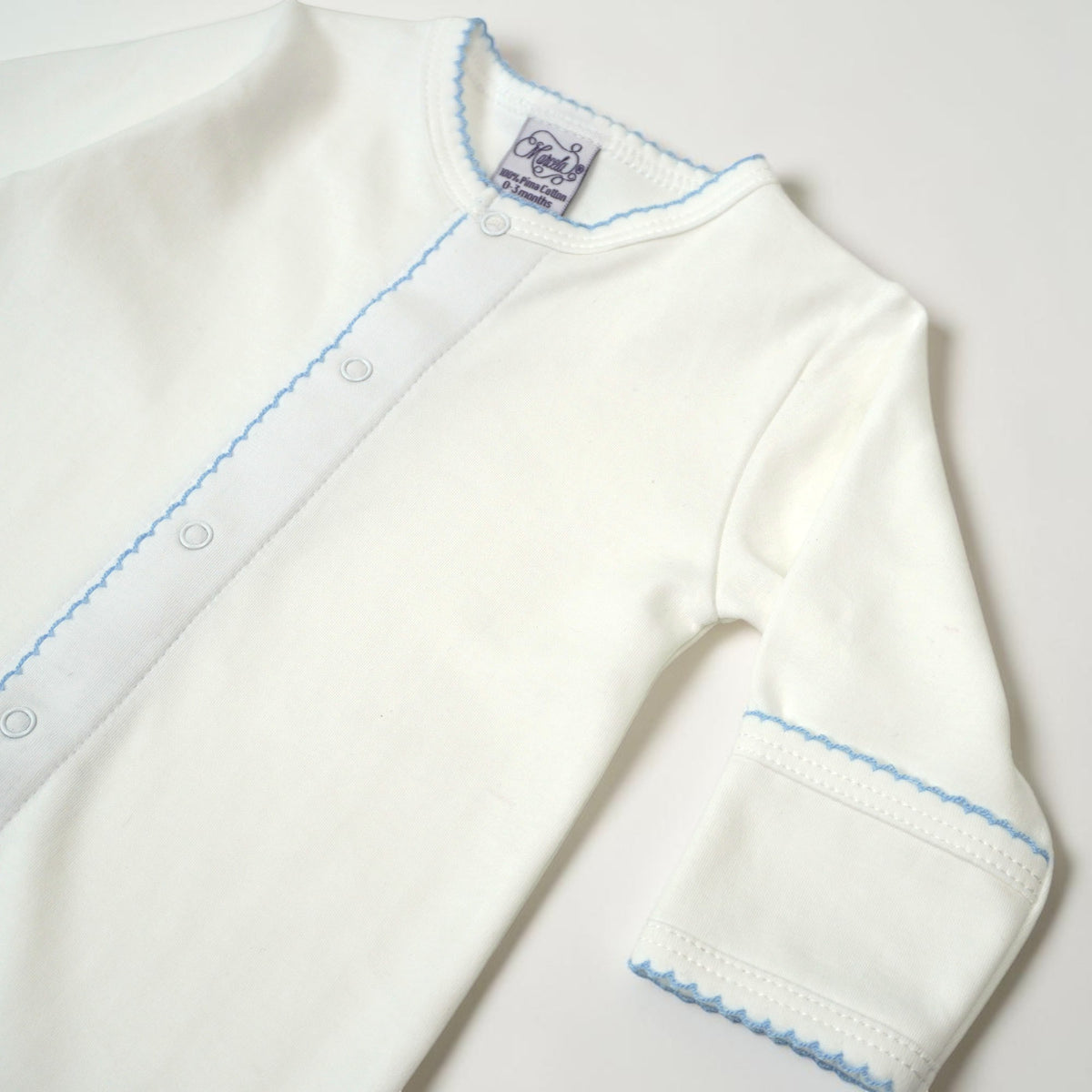 White Pima Cotton Baby Footie