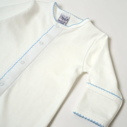White Pima Cotton Baby Footie
