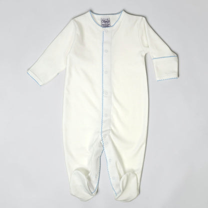 White Pima Cotton Baby Footie