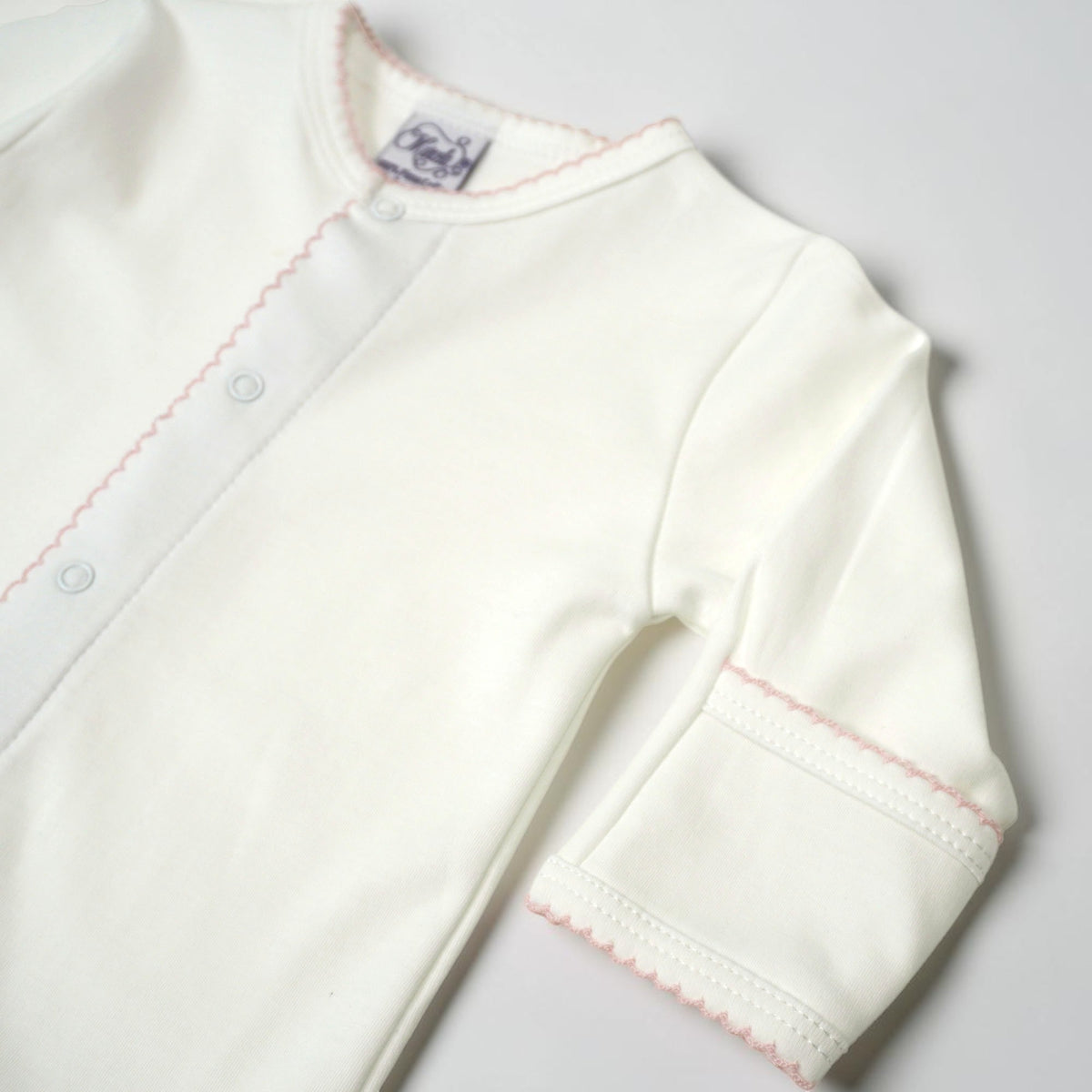 White Pima Cotton Baby Footie