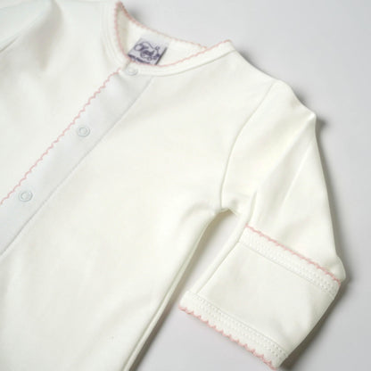 White Pima Cotton Baby Footie