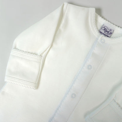 White Pima Cotton Baby Footie