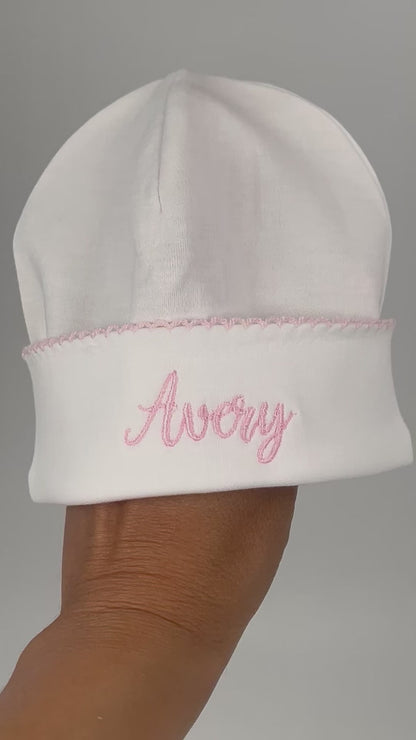 Pima Cotton Scalloped Baby Beanie