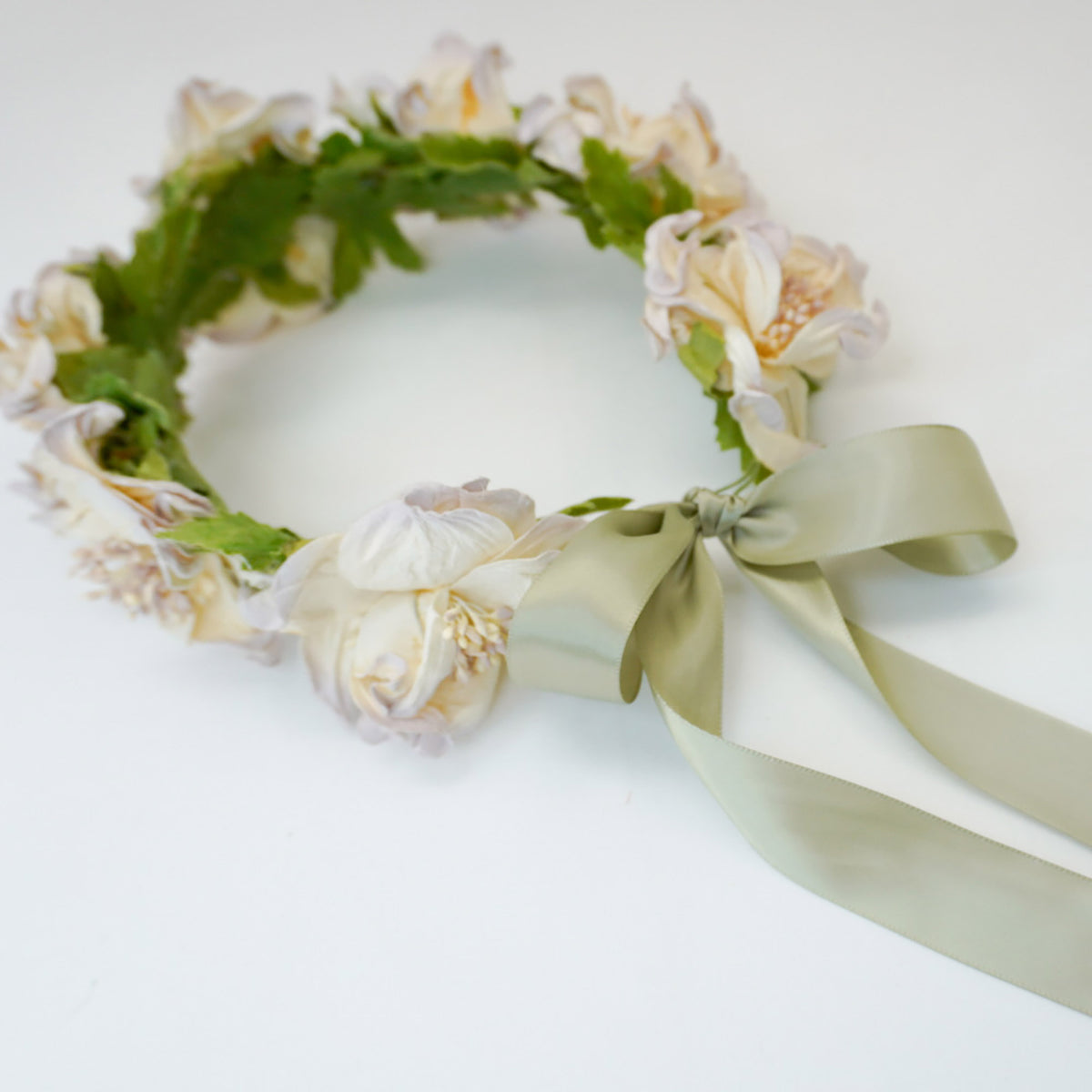 White Peony Head Crown - Adjustable