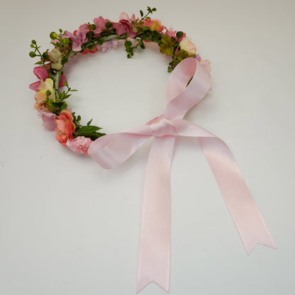 Silk Wild Flowers Head Crown - Adjustable