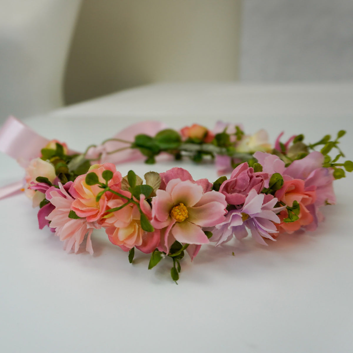 Silk Wild Flowers Head Crown - Adjustable