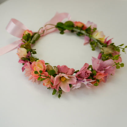 Silk Wild Flowers Head Crown - Adjustable