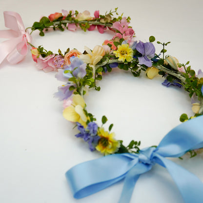 Silk Wild Flowers Head Crown - Adjustable