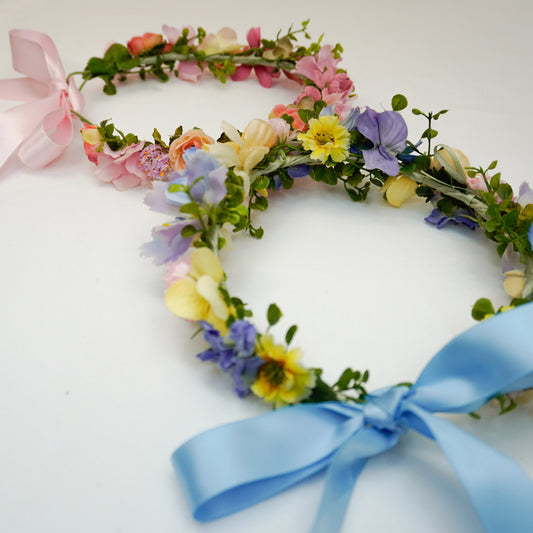 Silk Wild Flowers Head Crown - Adjustable