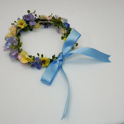 Silk Wild Flowers Head Crown - Adjustable
