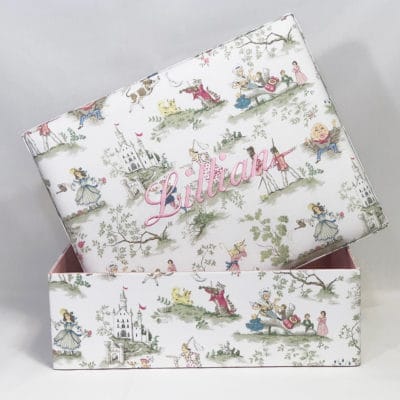 Large Baby Keepsake Box In Cotton In The Baby Garden Collection