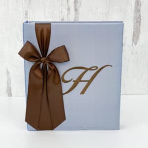 Baby Memory Book In Silk With Large Bow