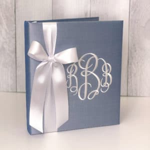 Baby Memory Book In Silk With Large Bow