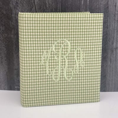 Baby Memory Book In Gingham Cotton