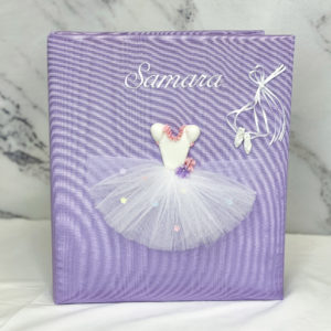 Baby Memory Book In Moiré With Ballerina Tutu