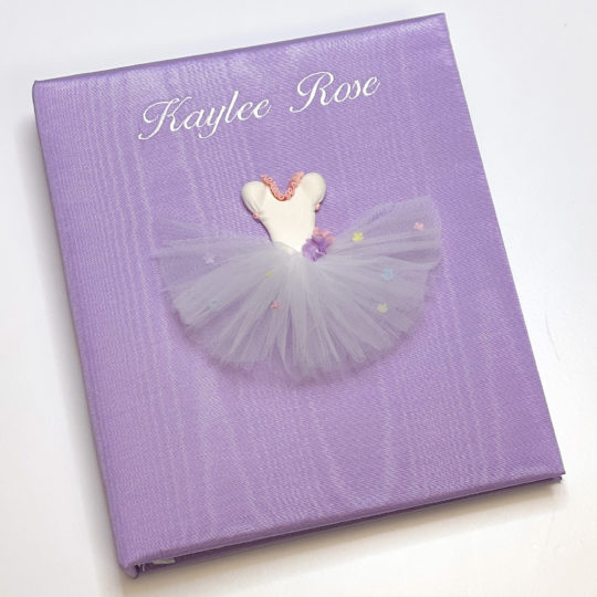 Baby Memory Book In Moiré With Ballerina Tutu