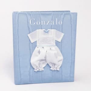 Baby Memory Book In Moiré With Swiss Batiste Knickers