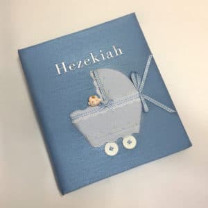 Baby-Memory-Book-KBRE-4-Blue-Bodoni-White-Thread