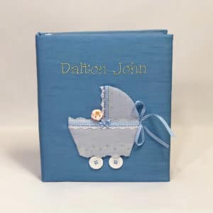 Baby-Memory-Book-KBRE-4-Blue-Thread-Fun-Baby-Celadon-Thread