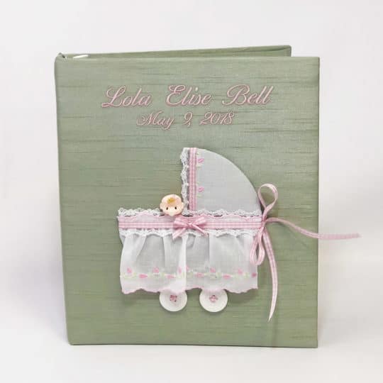 Baby-Memory-Book-KBRE-4-Celadon-Ballantines-Baby-Pink-Thread