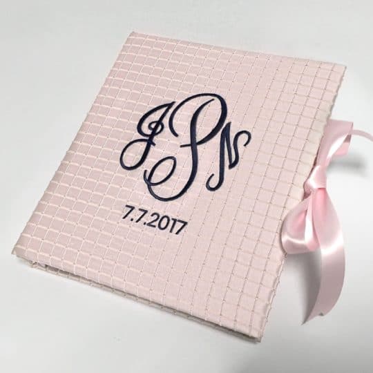 Baby-Memory-Book-KBRE-46-Pink-Fancy-Black-Thread