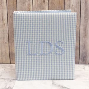 Baby Memory Book In Gingham Cotton