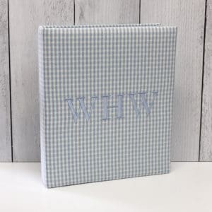 Baby Memory Book In Gingham Cotton