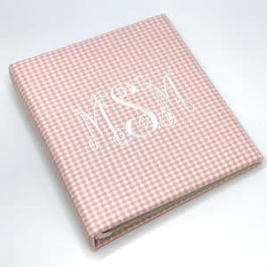 Baby Memory Book In Gingham Cotton